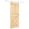 vidaXL Skjutd&ouml;rr Naturlig och vit 80 x 210 cm Massiv furutr&auml;d&ouml;rr
