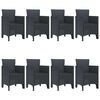 vidaXL Tr&auml;dg&aring;rdsm&ouml;belset 9 pcs Antracit Polt rotting