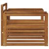 vidaXL 2 Stycke Sofa med armst&ouml;d Massivt Akaciatr&auml; Naturf&auml;rg