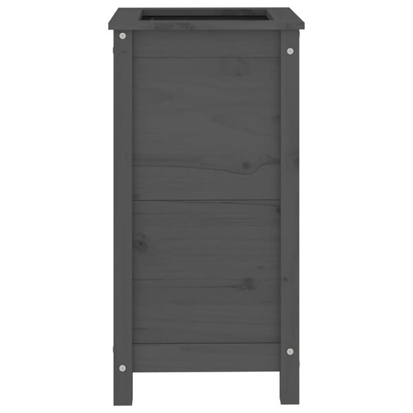 vidaXL Odlingslåda 40x40x78 cm grå massiv furu