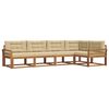 vidaXL Utomhussoffset med kudde 5 pcs Naturlig och Beige
