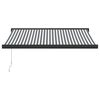 vidaXL Markis inf&auml;llbar antracit och vit 3,5x2,5 m tyg&aluminium