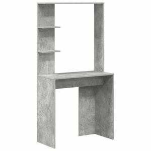 vidaXL Skrivbord Betonggr&aring; Konstruerat tr&auml; 78,5 x 37 x 154,5 cm
