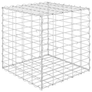 vidaXL Planteringsgabion upph&ouml;jd st&aring;l 50x50x50 cm