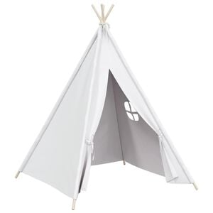 vidaXL Tipit&auml;lt f&ouml;r barn med v&auml;ska peachskin vit 120x120x150 cm