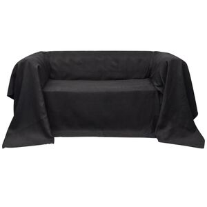vidaXL Soff&ouml;verdrag i mikromocka antracit 210 x 280 cm