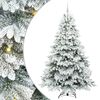 vidaXL Konstgjord julgran med 300 LED-lampor Vit 210 cm PE och PVC