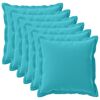 vidaXL Kudd&ouml;verdrag 6 st HOUTEN Turkos 55 x 55 cm Polyester