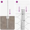 vidaXL St&auml;ngsel med stolpe Silver 0,5 x 25 m St&aring;l