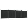 vidaXL Staketpanel gr&aring; 699x186 cm WPC