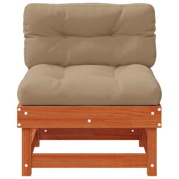 vidaXL Tr&auml;dg&aring;rd Mittensoffa Massivt furu VaxBrun