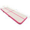 vidaXL Uppblåsbar gymnastikmatta med pump 400x100x20 cm PVC rosa