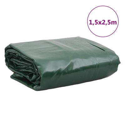 vidaXL Presenning grön 1,5x2,5 m 650 g/m²