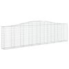 vidaXL Gabioner bågformade 5 st 400x30x100/120 cm galvaniserat järn