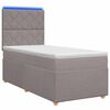 vidaXL Kontinentals&auml;ng med madrass Taupe 80 x 200 cm Tyg