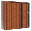 vidaXL Tr&auml;dg&aring;rdsskjul Brun 203 x 85,5 x 200 cm Metall