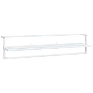 vidaXL Handduksh&auml;ngare vit 95x25x22 cm j&auml;rn