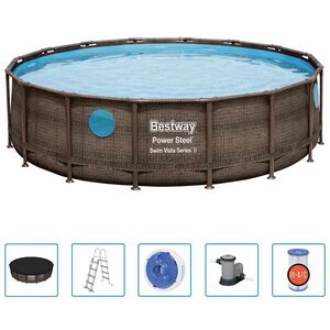 Bestway Pool med tillbeh&ouml;r Power Steel 488x122 cm