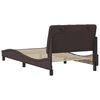 vidaXL Bed Frame without Mattress Dark Brown 100x200 cm Fabric