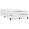 vidaXL Boxspring-s&auml;ngram vit 120x200 cm konstl&auml;der
