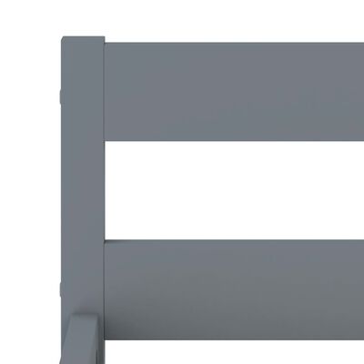 vidaXL Sängram grå massiv furu 100x200 cm