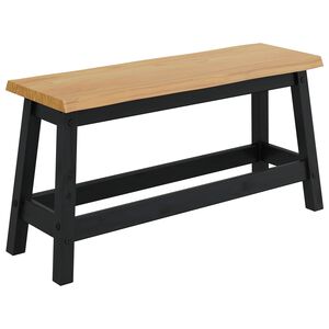 VidaXL Matb&auml;nk EKAI Svart 91,5 x 29 x 45,5 cm Massiv furu