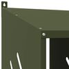 vidaXL F&aring;gelholk med 2 fack olivgr&ouml;n metall