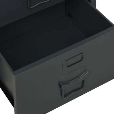 vidaXL Skrivbord med lådor industriell antracit 105x52x75 cm stål