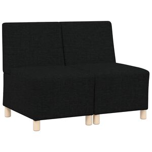vidaXL Modulsofa utan armst&ouml;d 2 st Svart tyg
