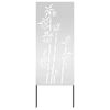 vidaXL Tr&auml;dg&aring;rds integritetssk&auml;rm Silver 50 x 140 cm Galvaniserat st&aring;l