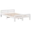 vidaXL Sängram utan madrass vit 120x190 cm massiv furu