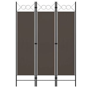 vidaXL Rumsavdelare 3 paneler antracit 120x180 cm