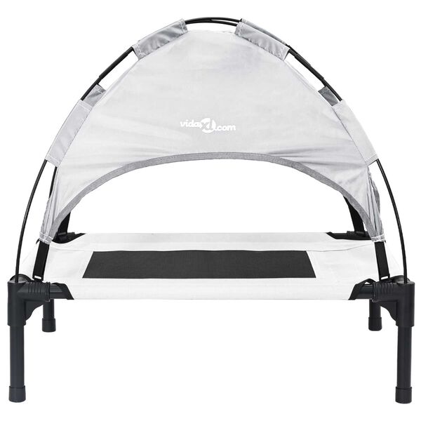 vidaXL Hunds&auml;ng Silvergr&aring; 76 x 62 x 70,5 cm St&aring;l