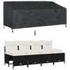 vidaXL Trädgårdsbänkskydd Svart 220 x 100 x 89 cm 420D oxford tyg