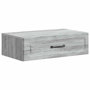 vidaXL V&auml;ggmonterad sidobord Gr&aring; sonoma-ek 59 x 34,5 x 17 cm