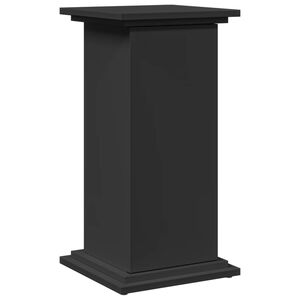 vidaXL Piedestal med f&ouml;rvaring svart 31x30x60 cm konstruerat tr&auml;
