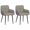 vidaXL Matstolar 2 pcs Faux Mockal&auml;der Ljusgr&aring; 59x56,5x85cm