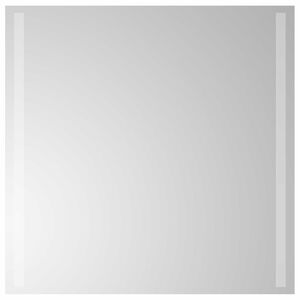vidaXL LED Badrumsspegel med spegel Transparent 60 x 60 cm h&auml;rdat glas