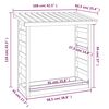 vidaXL Vedställ vit 108x64,5x110 cm massiv furu