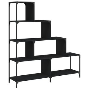 vidaXL Bokhylla 4 hyllplan svart 139x33,5x149 cm konstruerat tr&auml;
