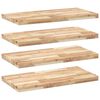 vidaXL Sv&auml;vande hyllor 4 st 80x40x4 cm obehandlat massivt akaciatr&auml;