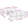 vidaXL Soffgrupp f&ouml;r tr&auml;dg&aring;rden med dynor 7 delar impregnerad furu