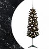 vidaXL Smal konstgjord julgran med julkulor 150 cm 150 LED-lampor