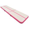 vidaXL Uppbl&aring;sbar gymnastikmatta med pump 700x100x20 cm PVC rosa