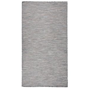 vidaXL Utomhusmatta plattv&auml;vd 80x150 cm brun och bl&aring;