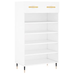 vidaXL Skohylla vit 60x35x105 cm konstruerat tr&auml;