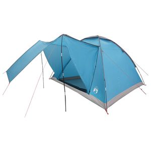 vidaXL Campingt&auml;lt med tak Bl&aring; 4 personer Polyester och St&aring;l