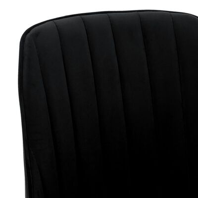 vidaXL Snurrbar matstol svart sammet