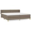 vidaXL Rams&auml;ng med madrass taupe 200x200 cm tyg