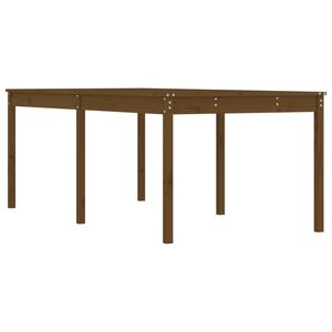 vidaXL Tr&auml;dg&aring;rdsbord honungsbrun 203,5x100x76 cm massiv furu